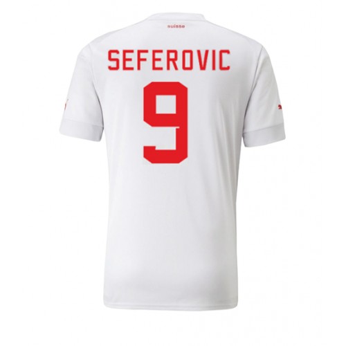 Dres Švicarska Haris Seferovic #9 Gostujuci SP 2022 Kratak Rukav